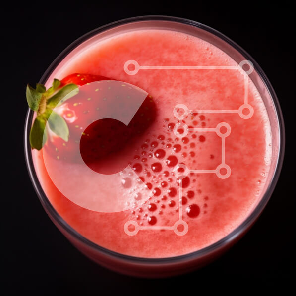 Σετ των 2 Intra Συλλεκτικό Ξύλινο Παζλ Plywood  4mm - Smoothie φράουλα με φυσαλίδες Σε Ξύλινο Κουτί - Διαστάσεις: 10x10 cm – 25 κομμάτια