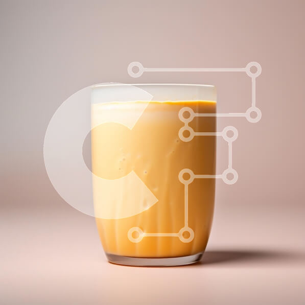 Σετ των 2 Intra Συλλεκτικό Ξύλινο Παζλ Plywood  4mm - Κρεμώδες ρόφημα πορτοκαλιού σε ποτήρι Σε Ξύλινο Κουτί - Διαστάσεις: 10x10 cm – 25 κομμάτια