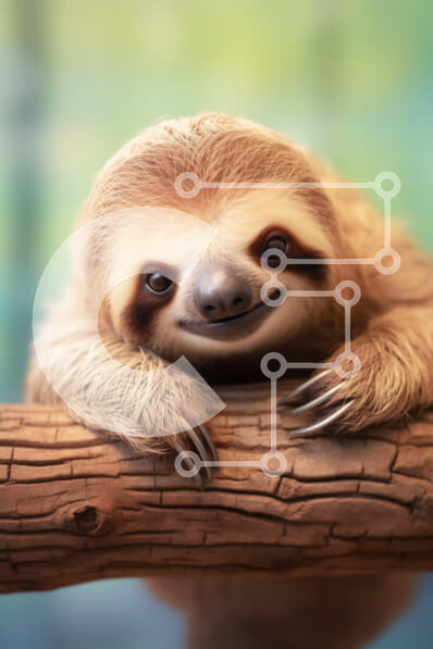 Σετ των 2 Intra Συλλεκτικό Ξύλινο Παζλ Plywood  4mm - Χαμογελώντας τεμπέλης σε ένα κλαδί Σε Ξύλινο Κουτί - Διαστάσεις: 10x10 cm – 25 κομμάτια