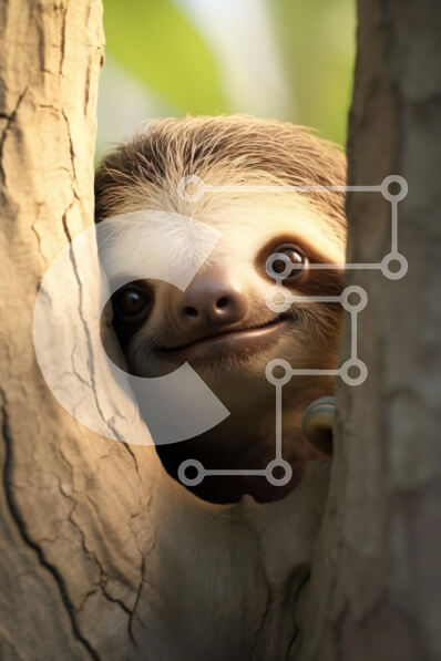 Σετ των 2 Intra Συλλεκτικό Ξύλινο Παζλ Plywood  4mm - Τελειότητα που κρυφοκοιτάζει από το δέντρο Σε Ξύλινο Κουτί - Διαστάσεις: 10x10 cm – 25 κομμάτια