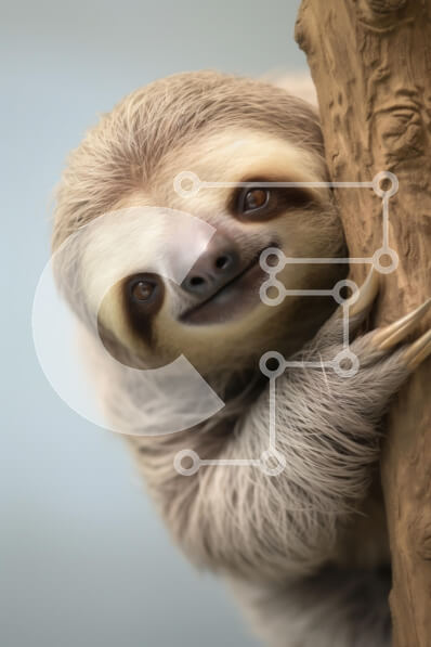 Σετ των 2 Intra Συλλεκτικό Ξύλινο Παζλ Plywood  4mm - Αξιολάτρευτη νωθρότητα που κρέμεται από ένα δέντρο Σε Ξύλινο Κουτί - Διαστάσεις: 10x10 cm – 25 κομμάτια