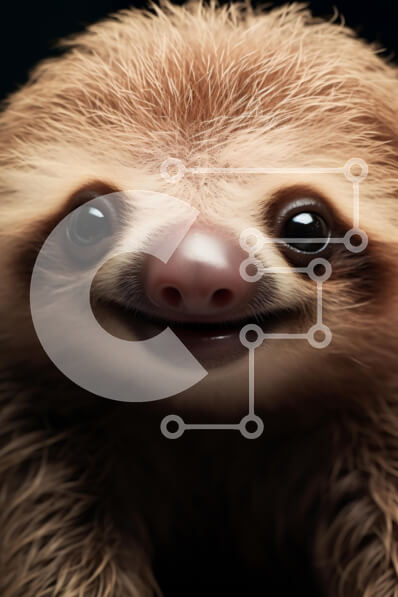 Σετ των 2 Intra Συλλεκτικό Ξύλινο Παζλ Plywood  4mm - Γοητευτικό πορτρέτο νωθρού Σε Ξύλινο Κουτί - Διαστάσεις: 10x10 cm – 25 κομμάτια