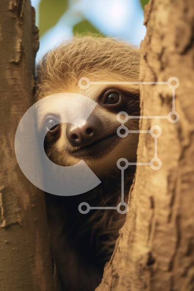 Σετ των 2 Intra Συλλεκτικό Ξύλινο Παζλ Plywood  4mm - Τελειότητα που κρυφοκοιτάζει από το δέντρο Σε Ξύλινο Κουτί - Διαστάσεις: 10x10 cm – 25 κομμάτια