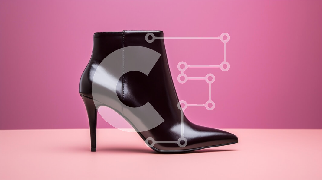 Intra Συλλεκτικό Ξύλινο Παζλ Plywood  4mm - Γυαλιστερό ψηλοτάκουνο μποτάκι σε ροζ φόντο Σε Ξύλινο Κουτί - Διαστάσεις Puzzle: 10x10 cm – 25 κομμάτια