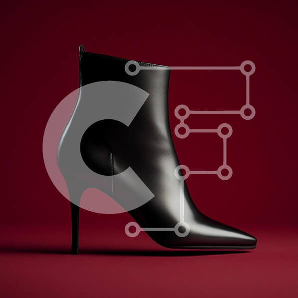 Σετ των 2 Intra Συλλεκτικό Ξύλινο Παζλ Plywood  4mm - Κομψό μαύρο ψηλοτάκουνο μποτάκι Σε Ξύλινο Κουτί - Διαστάσεις: 10x10 cm – 25 κομμάτια