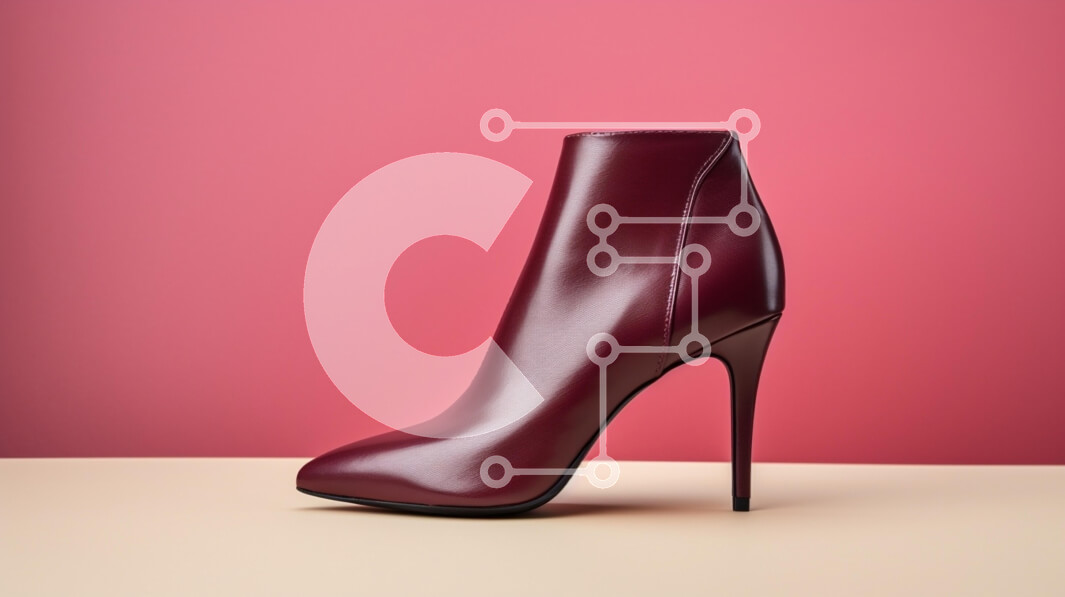 Intra Συλλεκτικό Ξύλινο Παζλ Plywood  4mm - Μποτάκι με ψηλοτάκουνο μπορντό Σε Ξύλινο Κουτί - Διαστάσεις Puzzle: 10x10 cm – 25 κομμάτια