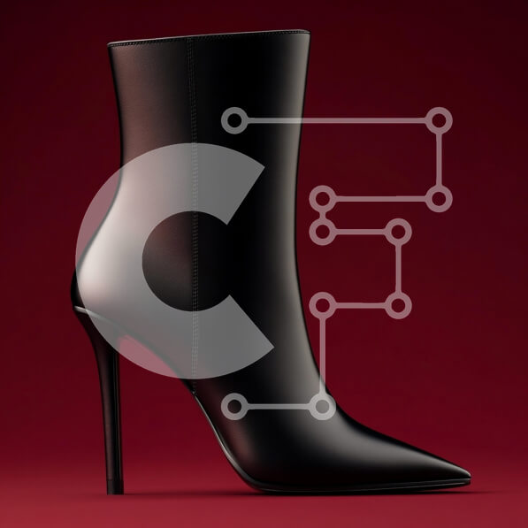 Σετ των 2 Intra Συλλεκτικό Ξύλινο Παζλ Plywood  4mm - Κομψή μαύρη ψηλοτάκουνη μπότα Σε Ξύλινο Κουτί - Διαστάσεις: 10x10 cm – 25 κομμάτια