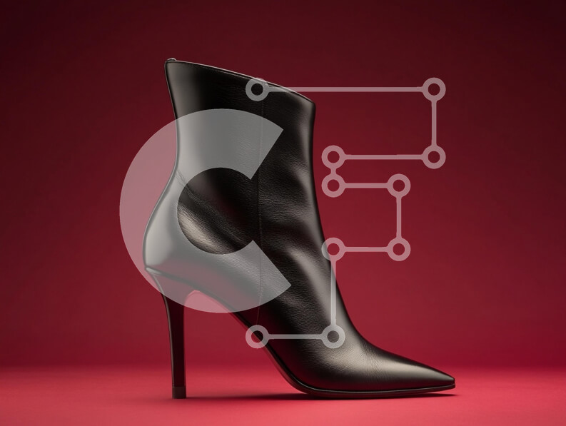 Intra Συλλεκτικό Ξύλινο Παζλ Plywood  4mm - Κομψό μαύρο ψηλοτάκουνο μποτάκι Σε Ξύλινο Κουτί - Διαστάσεις Puzzle: 10x10 cm – 25 κομμάτια