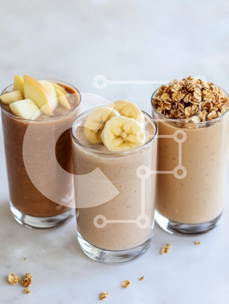 Σετ των 2 Intra Συλλεκτικό Ξύλινο Παζλ Plywood  4mm - Ποικιλία Smoothies με γαρνιτούρες Σε Ξύλινο Κουτί - Διαστάσεις: 10x10 cm – 25 κομμάτια