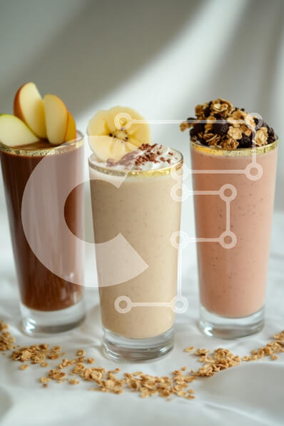 Σετ των 2 Intra Συλλεκτικό Ξύλινο Παζλ Plywood  4mm - Δροσιστικά Smoothies με Γαρνιτούρες Σε Ξύλινο Κουτί - Διαστάσεις: 10x10 cm – 25 κομμάτια