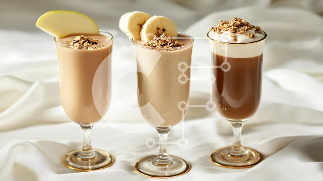 Σετ των 2 Intra Συλλεκτικό Ξύλινο Παζλ Plywood  4mm - Τρία νόστιμα smoothies Σε Ξύλινο Κουτί - Διαστάσεις: 10x10 cm – 25 κομμάτια