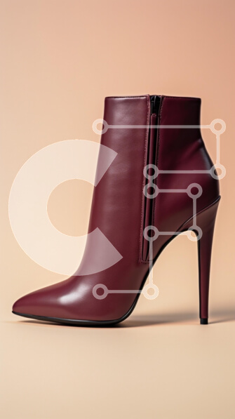 Intra Συλλεκτικό Ξύλινο Παζλ Plywood  4mm - Κομψό μπορντό μποτάκι Σε Ξύλινο Κουτί - Διαστάσεις Puzzle: 10x10 cm – 25 κομμάτια