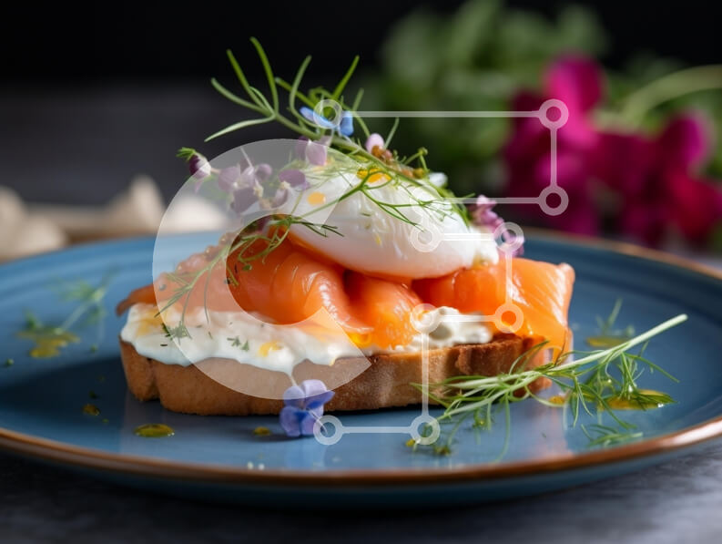 Σετ των 2 Intra Συλλεκτικό Ξύλινο Παζλ Plywood  4mm - Τοστ καπνιστού σολομού με αυγό ποσέ Σε Ξύλινο Κουτί - Διαστάσεις: 10x10 cm – 25 κομμάτια