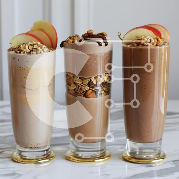 Σετ των 2 Intra Συλλεκτικό Ξύλινο Παζλ Plywood  4mm - Smoothies με όμορφα στρώματα Σε Ξύλινο Κουτί - Διαστάσεις: 10x10 cm – 25 κομμάτια