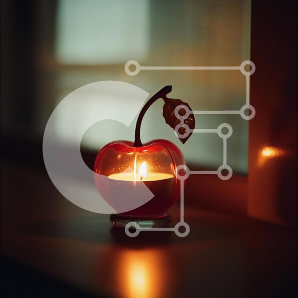 Intra Συλλεκτικό Ξύλινο Παζλ Plywood  4mm - Διακοσμητικό κερί μήλου Σε Ξύλινο Κουτί - Διαστάσεις Puzzle: 10x10 cm – 25 κομμάτια