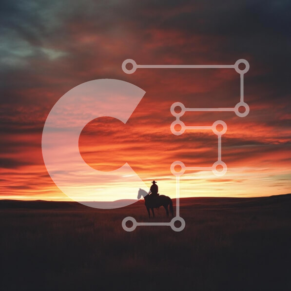 Intra Συλλεκτικό Ξύλινο Παζλ Plywood  4mm - Σιλουέτα ενός αναβάτη στο άλογο στο ηλιοβασίλεμα Σε Ξύλινο Κουτί - Διαστάσεις: 10x10 cm – 25 κομμάτια