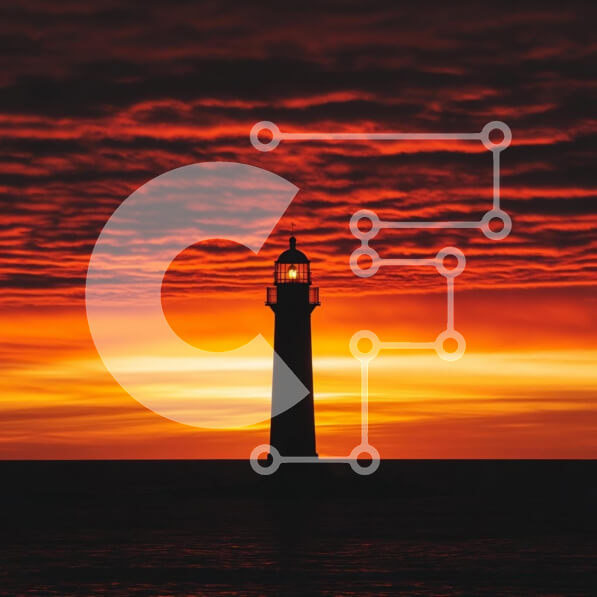 Intra Συλλεκτικό Ξύλινο Παζλ Plywood  4mm - Φάρος στο ηλιοβασίλεμα Σε Ξύλινο Κουτί - Διαστάσεις: 10x10 cm – 25 κομμάτια