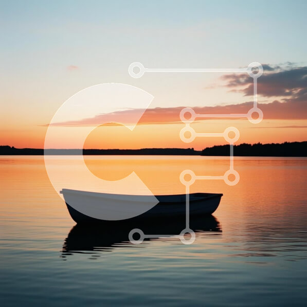 Intra Συλλεκτικό Ξύλινο Παζλ Plywood  4mm - Γαλήνιο ηλιοβασίλεμα πάνω από μια λίμνη Σε Ξύλινο Κουτί - Διαστάσεις: 10x10 cm – 25 κομμάτια