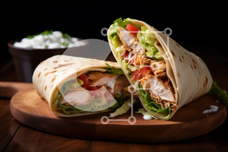 Σετ των 2 Intra Συλλεκτικό Ξύλινο Παζλ Plywood  4mm - Νόστιμα τυλιχτά κοτόπουλου με λαχανικά Σε Ξύλινο Κουτί - Διαστάσεις: 10x10 cm – 25 κομμάτια