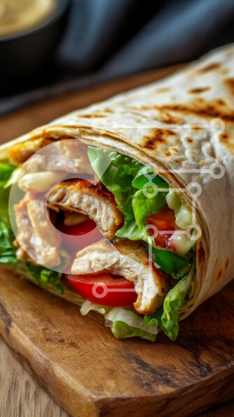 Intra Συλλεκτικό Ξύλινο Παζλ Plywood  4mm - Νόστιμο περιτύλιγμα κοτόπουλου Σε Ξύλινο Κουτί - Διαστάσεις: 10x10 cm – 25 κομμάτια