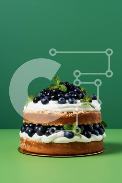 Σετ των 2 Intra Συλλεκτικό Ξύλινο Παζλ Plywood  4mm - Κέικ βατόμουρου με στρώσεις με μέντα Σε Ξύλινο Κουτί - Διαστάσεις: 10x10 cm – 25 κομμάτια