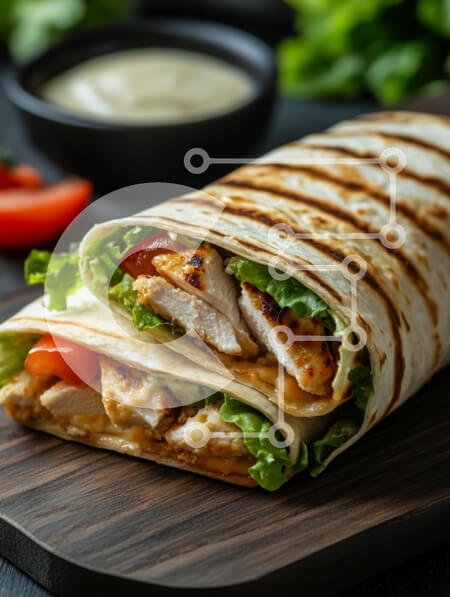 Σετ των 2 Intra Συλλεκτικό Ξύλινο Παζλ Plywood  4mm - Τυλίξτε κοτόπουλο σχάρας με φρέσκα υλικά Σε Ξύλινο Κουτί - Διαστάσεις: 10x10 cm – 25 κομμάτια