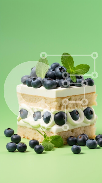 Intra Συλλεκτικό Ξύλινο Παζλ Plywood  4mm - Κέικ βατόμουρου με μέντα Σε Ξύλινο Κουτί - Διαστάσεις: 10x10 cm – 25 κομμάτια