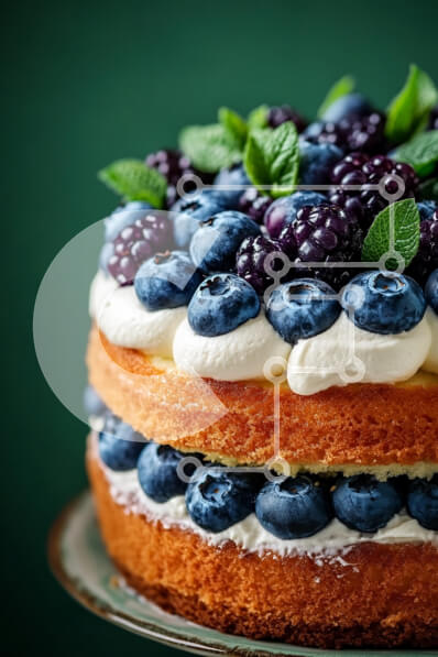 Σετ των 2 Intra Συλλεκτικό Ξύλινο Παζλ Plywood  4mm - Κέικ δύο επιπέδων με μούρα και δυόσμο Σε Ξύλινο Κουτί - Διαστάσεις: 10x10 cm – 25 κομμάτια