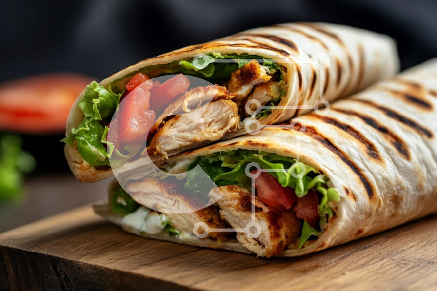 Σετ των 2 Intra Συλλεκτικό Ξύλινο Παζλ Plywood  4mm - Τυλίκια κοτόπουλου στη σχάρα Σε Ξύλινο Κουτί - Διαστάσεις: 10x10 cm – 25 κομμάτια