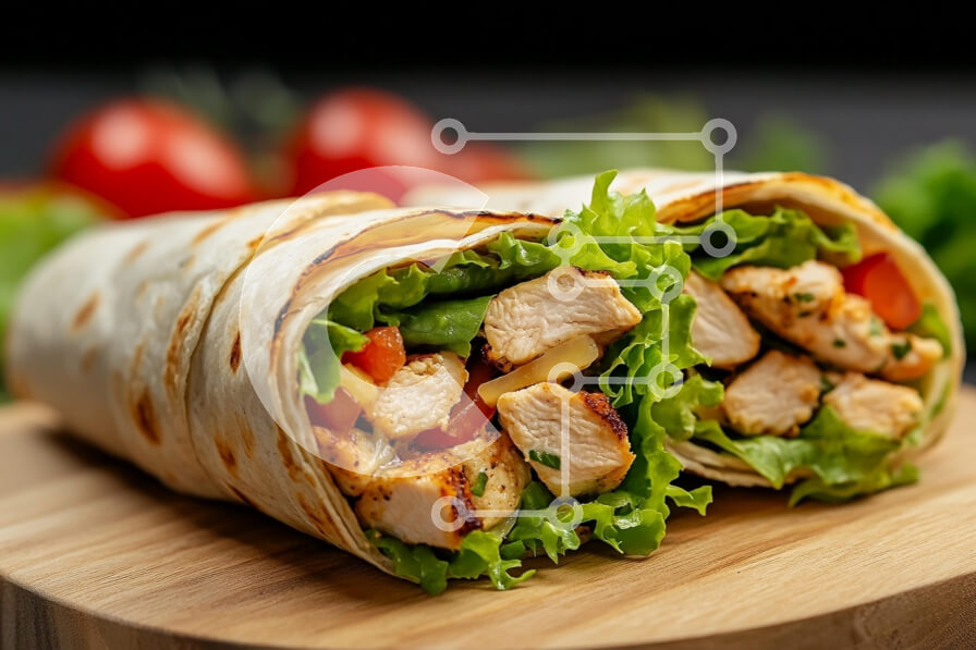 Σετ των 2 Intra Συλλεκτικό Ξύλινο Παζλ Plywood  4mm - Νόστιμο ψητό κοτόπουλο με φρέσκα λαχανικά Σε Ξύλινο Κουτί - Διαστάσεις: 10x10 cm – 25 κομμάτια