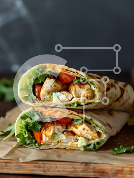 Σετ των 2 Intra Συλλεκτικό Ξύλινο Παζλ Plywood  4mm - Περιτύλιγμα κοτόπουλου με φρέσκα υλικά Σε Ξύλινο Κουτί - Διαστάσεις: 10x10 cm – 25 κομμάτια