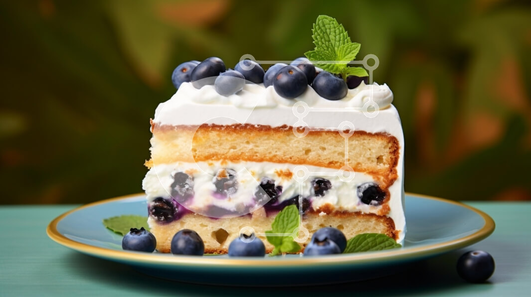 Σετ των 2 Intra Συλλεκτικό Ξύλινο Παζλ Plywood  4mm - Φέτα κέικ βατόμουρου με φρέσκα μούρα Σε Ξύλινο Κουτί - Διαστάσεις: 10x10 cm – 25 κομμάτια