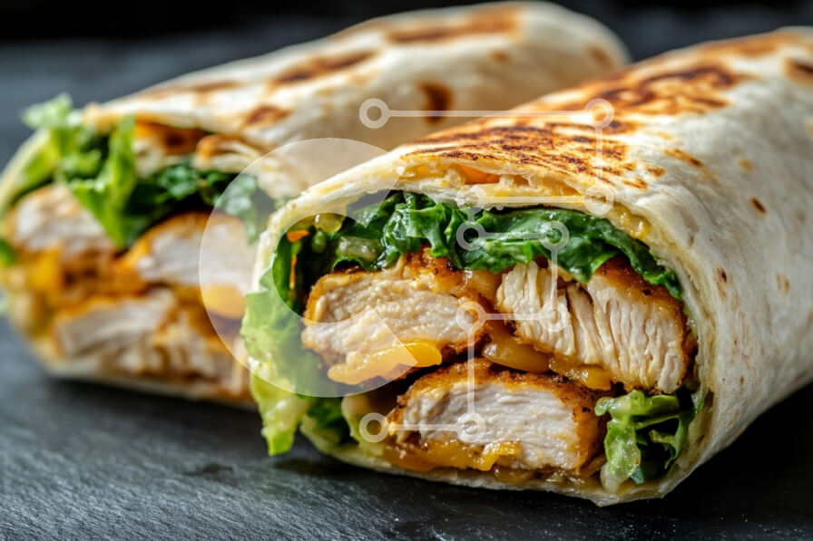 Σετ των 2 Intra Συλλεκτικό Ξύλινο Παζλ Plywood  4mm - Ψητό τυλιχτό κοτόπουλου με τυρί και μαρούλι Σε Ξύλινο Κουτί - Διαστάσεις: 10x10 cm – 25 κομμάτια