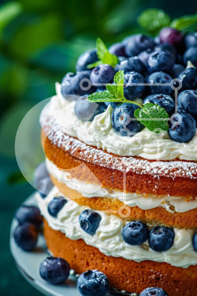 Σετ των 2 Intra Συλλεκτικό Ξύλινο Παζλ Plywood  4mm - Layer κέικ με βατόμουρα και μέντα Σε Ξύλινο Κουτί - Διαστάσεις: 10x10 cm – 25 κομμάτια