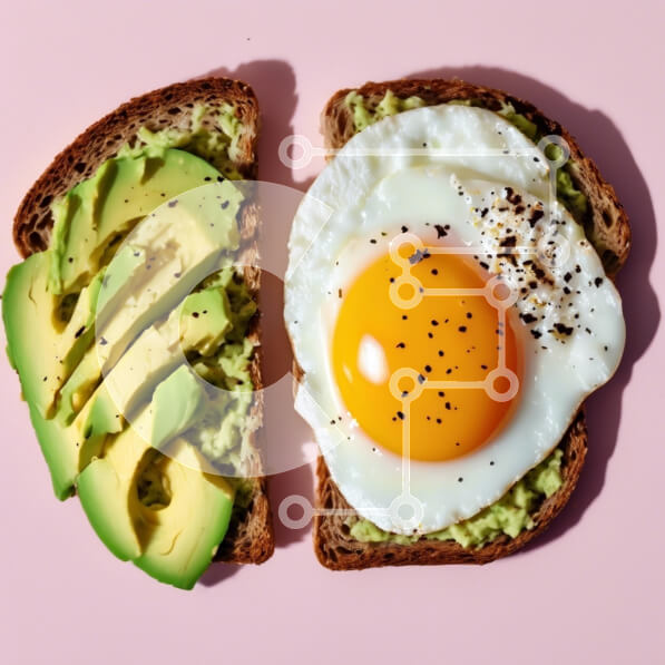 Σετ των 2 Intra Συλλεκτικό Ξύλινο Παζλ Plywood  4mm - Τοστ αβοκάντο και αυγών Σε Ξύλινο Κουτί - Διαστάσεις: 10x10 cm – 25 κομμάτια