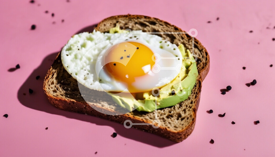 Σετ των 2 Intra Συλλεκτικό Ξύλινο Παζλ Plywood  4mm - Τηγανητό αυγό σε τοστ αβοκάντο Σε Ξύλινο Κουτί - Διαστάσεις: 10x10 cm – 25 κομμάτια