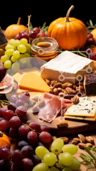 Intra Συλλεκτικό Ξύλινο Παζλ Plywood  4mm - Πιατέλα τυριών και φρούτων με εποχιακή πινελιά Σε Ξύλινο Κουτί - Διαστάσεις: 10x10 cm – 25 κομμάτια