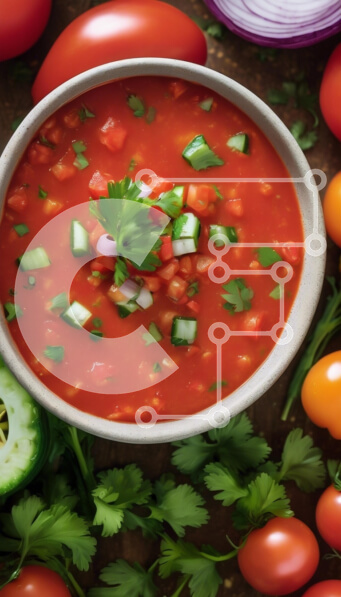 Intra Συλλεκτικό Ξύλινο Παζλ Plywood  4mm - Σάλσα φρέσκιας ντομάτας με λαχανικά Σε Ξύλινο Κουτί - Διαστάσεις: 10x10 cm – 25 κομμάτια