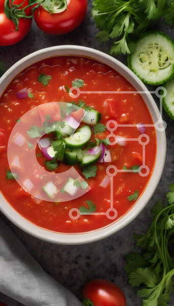 Intra Συλλεκτικό Ξύλινο Παζλ Plywood  4mm - Μπολ με σούπα ντομάτας με φρέσκα λαχανικά Σε Ξύλινο Κουτί - Διαστάσεις: 10x10 cm – 25 κομμάτια