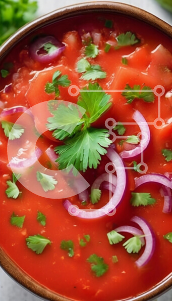 Intra Συλλεκτικό Ξύλινο Παζλ Plywood  4mm - Νόστιμη σούπα ντομάτας με φρέσκα μυρωδικά και κρεμμύδια Σε Ξύλινο Κουτί - Διαστάσεις: 10x10 cm – 25 κομμάτια