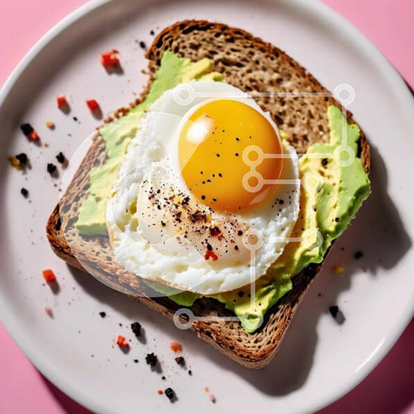 Σετ των 2 Intra Συλλεκτικό Ξύλινο Παζλ Plywood  4mm - Τοστ αβοκάντο με αυγό ποσέ Σε Ξύλινο Κουτί - Διαστάσεις: 10x10 cm – 25 κομμάτια