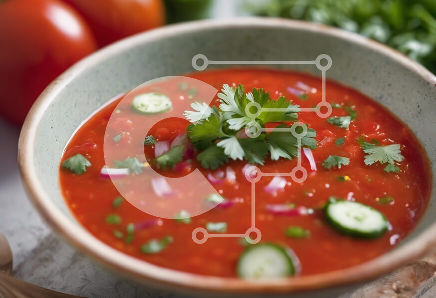 Σετ των 2 Intra Συλλεκτικό Ξύλινο Παζλ Plywood  4mm - Νόστιμη σούπα ντομάτας με φρέσκια γαρνιτούρα Σε Ξύλινο Κουτί - Διαστάσεις: 10x10 cm – 25 κομμάτια