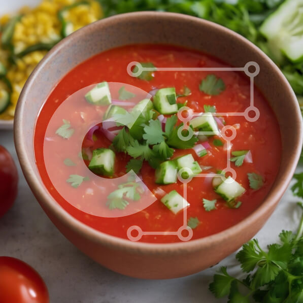 Σετ των 2 Intra Συλλεκτικό Ξύλινο Παζλ Plywood  4mm - Τοματόσουπα με φρέσκες γαρνιτούρες Σε Ξύλινο Κουτί - Διαστάσεις: 10x10 cm – 25 κομμάτια