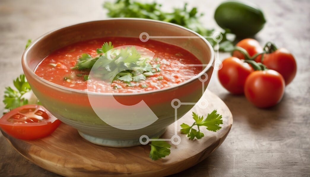 Σετ των 2 Intra Συλλεκτικό Ξύλινο Παζλ Plywood  4mm - Σούπα φρέσκιας ντομάτας με κόλιανδρο Σε Ξύλινο Κουτί - Διαστάσεις: 10x10 cm – 25 κομμάτια