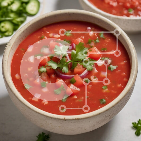 Σετ των 2 Intra Συλλεκτικό Ξύλινο Παζλ Plywood  4mm - Σάλσα φρέσκιας ντομάτας σε ένα μπολ Σε Ξύλινο Κουτί - Διαστάσεις: 10x10 cm – 25 κομμάτια