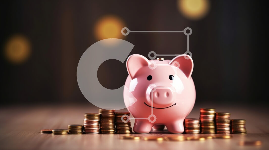 Intra Συλλεκτικό Ξύλινο Παζλ Plywood  4mm - Ροζ κουμπαράς με στοίβες νομισμάτων Σε Ξύλινο Κουτί - Διαστάσεις: 10x10 cm – 25 κομμάτια