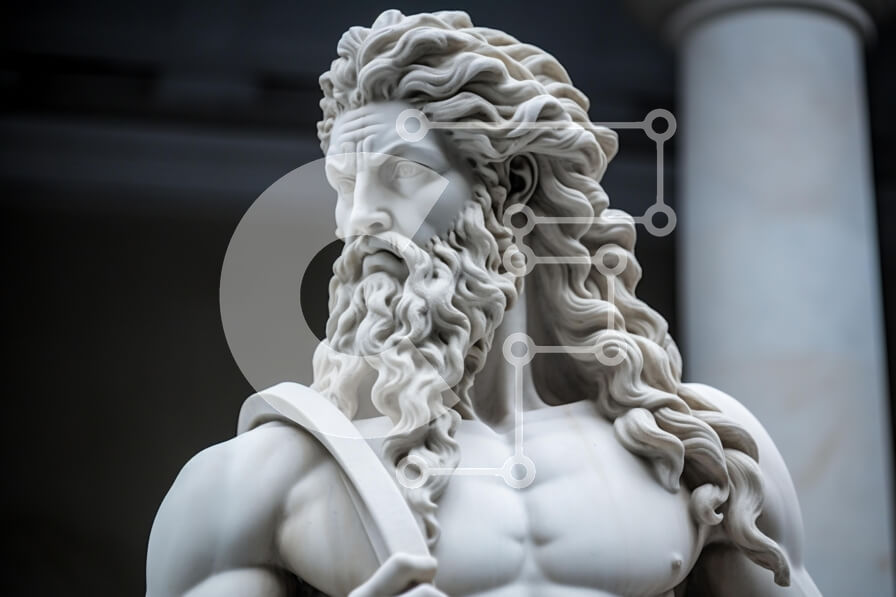 Intra Συλλεκτικό Ξύλινο Παζλ Plywood  4mm - Μαρμάρινο άγαλμα μυώδους φιγούρας Σε Ξύλινο Κουτί - Διαστάσεις Puzzle: 10x10 cm – 25 κομμάτια