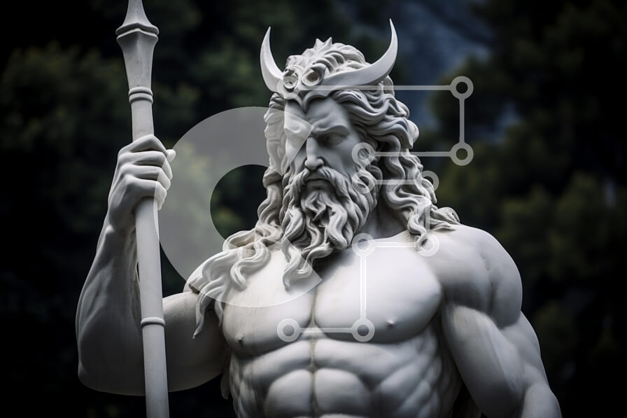 Intra Συλλεκτικό Ξύλινο Παζλ Plywood  4mm - Μυθολογικό άγαλμα με δόρυ Σε Ξύλινο Κουτί - Διαστάσεις Puzzle: 10x10 cm – 25 κομμάτια