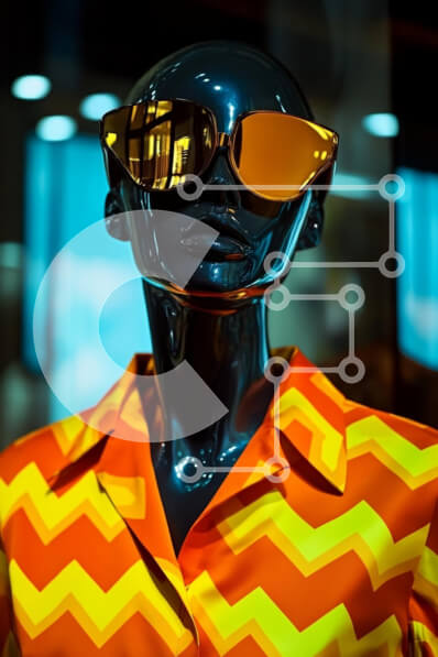 Intra Συλλεκτικό Ξύλινο Παζλ Plywood  4mm - Κομψό μανεκέν σε ζωηρή μόδα Σε Ξύλινο Κουτί - Διαστάσεις Puzzle: 10x10 cm – 25 κομμάτια