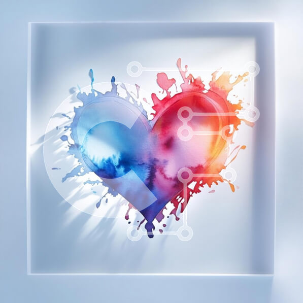 Intra Συλλεκτικό Ξύλινο Παζλ Plywood  4mm - Ακουαρέλα Καρδιά Τέχνη Σε Ξύλινο Κουτί - Διαστάσεις Puzzle: 10x10 cm – 25 κομμάτια